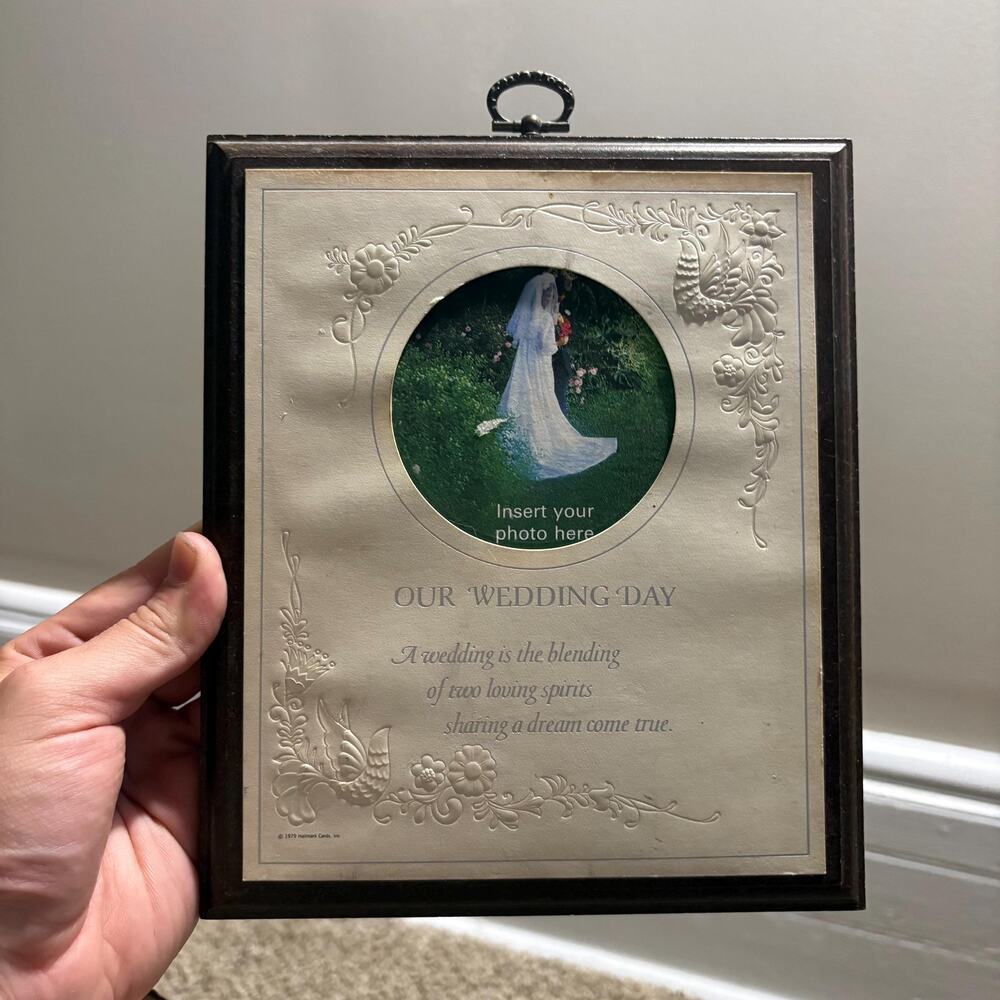 Vintage 1989 Hallmark Wedding Day Plaque